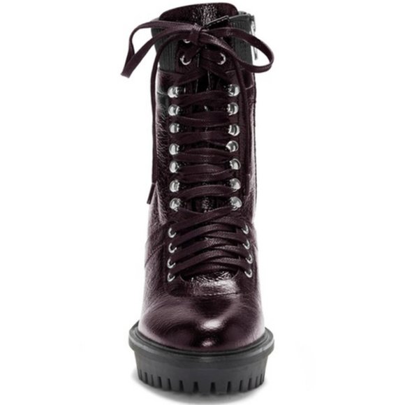 NIB VINCE CAMUTO Grape Leather Combat Boot… - Picture 4 of 8